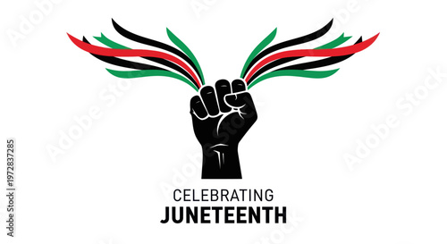 Celebrating Juneteenth: A symbol of freedom and unity with Pan-African colors.