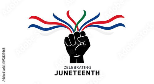 Juneteenth celebration with a powerful symbol of freedom and unity.