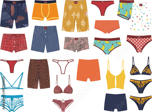 Assorted Underwear and Lingerie Collection briefs boxers