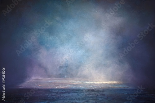 Mysterious Ethereal Foggy Landscape with Subtle Light.