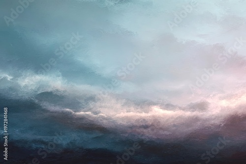 Dramatic Sky with Moody Clouds and Subtle Light Rays.