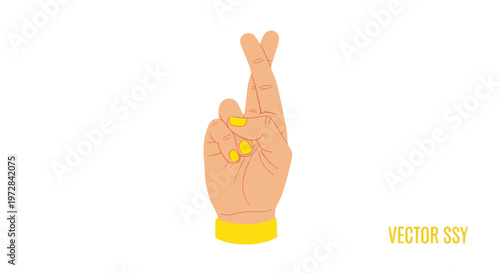 Fingers Crossed Gesture for Good Luck, Hope and Wishing