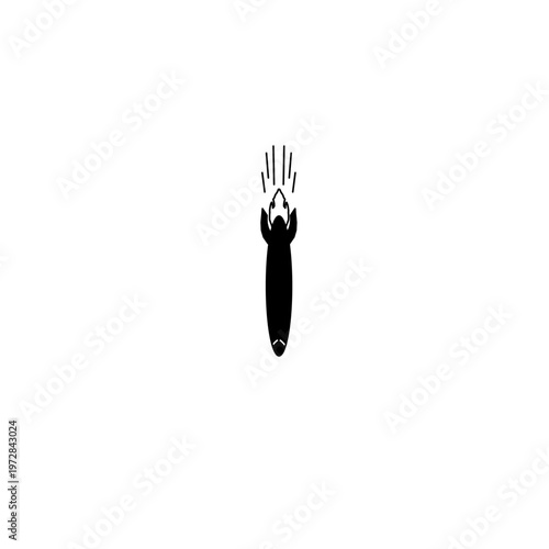 black and white missile vector