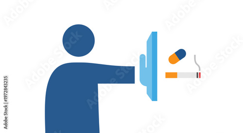 Smoking Cessation and Health Choice Illustration