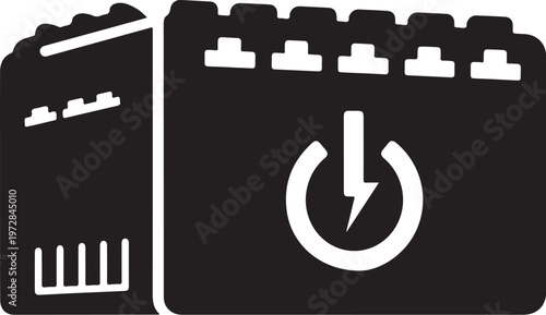 Black, battery, power, icons, symbols, vector graphics, charging, energy, battery icons, power symbols