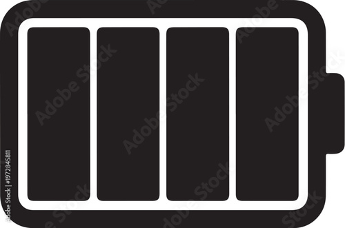 Battery icon, battery symbol, power indicator, energy level