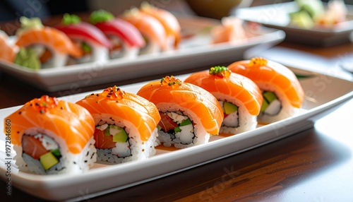 sushi on a plate