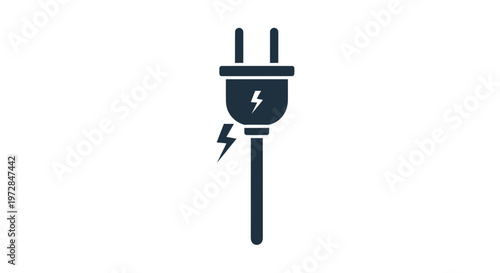 Electric Plug with Lightning Bolt Icon