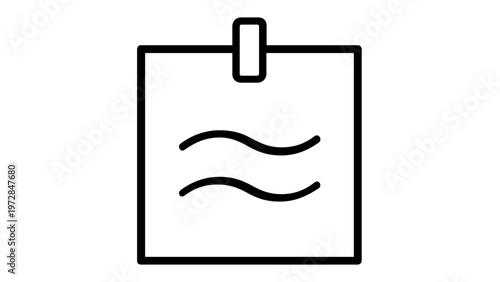 Minimalist paper shredder line icon vector illustration. Professional flat design for office workspace, document security, data privacy, and paper destruction concepts. Scalable AI-generated.