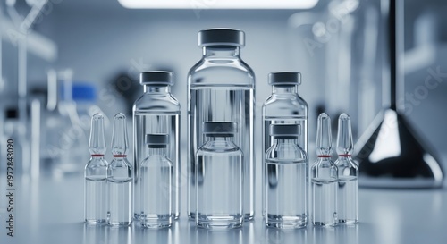 Pharmaceutical Vials  Ampoules Healthcare Medication Production and Scientific Glassware for Medical Research Vial Packaging Vaccine Bottles Pharmaceutical Solutions and Dose Containers