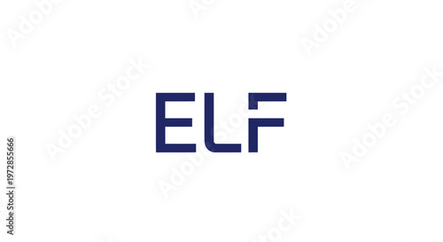 Elegant ELF Logo Design, Minimalist Typography, Modern Brand Identity