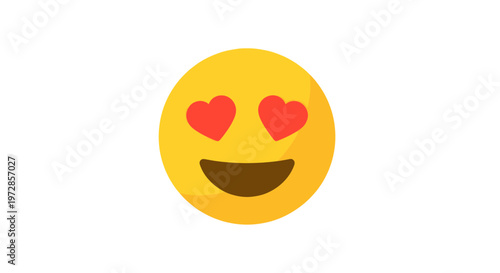 Happy Emoji Face with Heart Eyes - Love, Affection, and Joy Icon