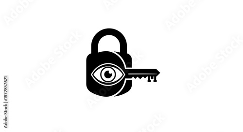 The Eye of Security: A stark image of a lock and key, with an eye incorporated into the design, symbolizing vigilance, protection, and the safeguarding of secrets.