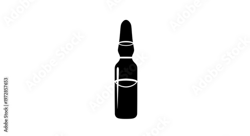 Pharmaceutical Ampoule: A close-up illustration of a sleek pharmaceutical ampoule, a symbol of modern medicine and the promise of health.