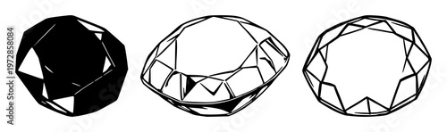 Synthetic ruby jewel bearing set with black line illustration featuring industrial components, precision parts, mechanical engineering with technology and abstract design