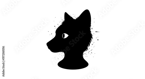 Shadow Silhouette: A striking black silhouette of an animal head, its features defined against a backdrop. The minimalist design evokes a sense of mystery and elegance.