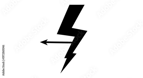 Electrical Hazard Symbol: A stark and iconic visual representation of electrical danger, warning of potential hazards and urging caution.