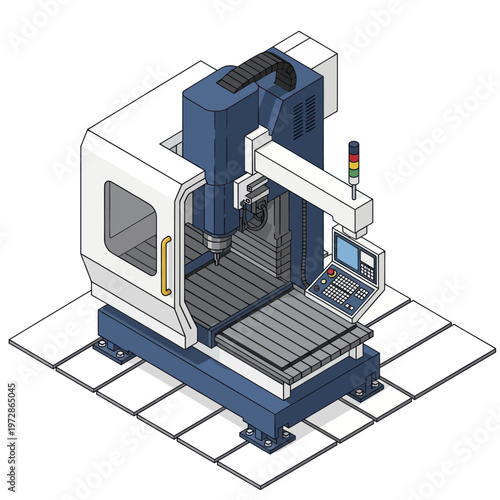 Industrial CNC Machine Tool for Precision Manufacturing and Automation.