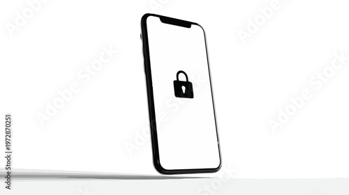 Smartphone with Locked Screen Security Concept