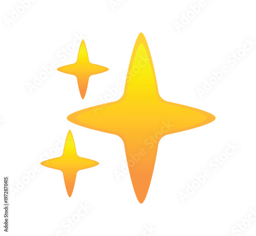 Cute Social media emoji sparkle icon on white background