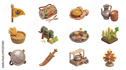 Indian Food and Cultural Items Collection