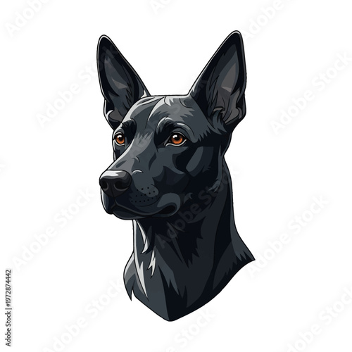 portrait of a black dog