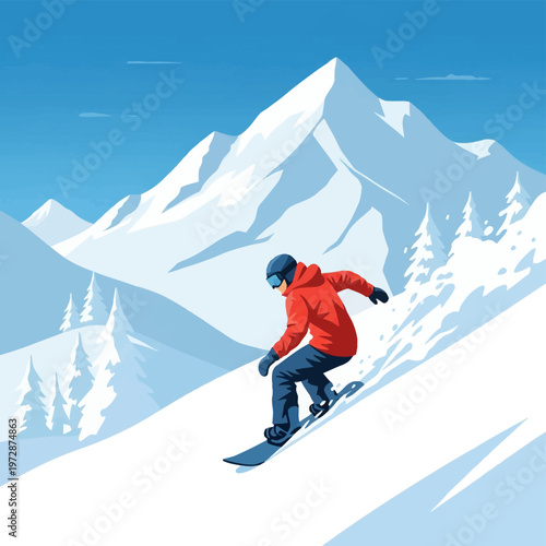 skier on the top of mountain