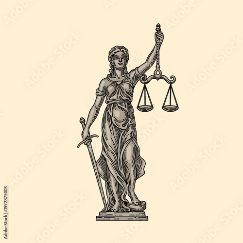 statue of justice on the background of the building