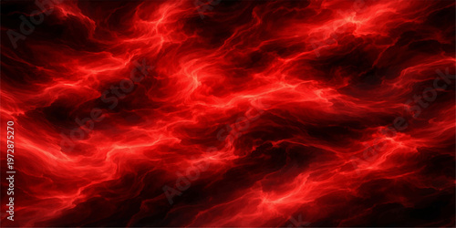 Dynamic motion of a red and orange abstract fire background featuring burning heat textures and an energy inferno loop with yellow light and smoke patterns on a dark black backdrop