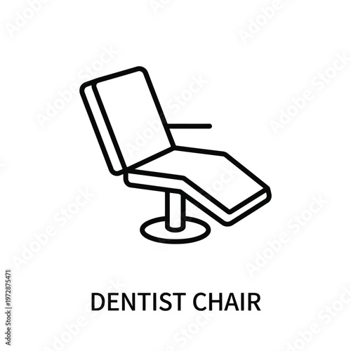 Dentist chair medical dental recliner vector icon