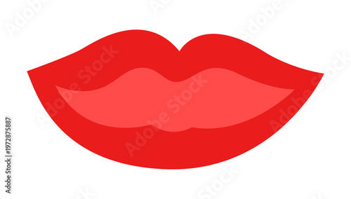 Crimson Lips: A striking depiction of luscious red lips, embodying beauty, sensuality, and expression, perfect for conveying emotion and charm.