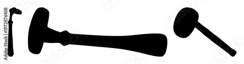 Gavel set with black silhouette and white background featuring justice, law, judgment with court and legal