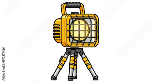 Yellow Construction Site Lamp Stand.