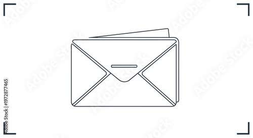 Simple line drawing of envelope.