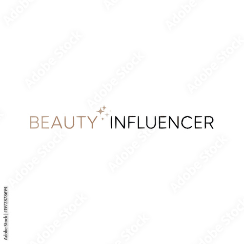 Beauty Influencer Text Logo Design.