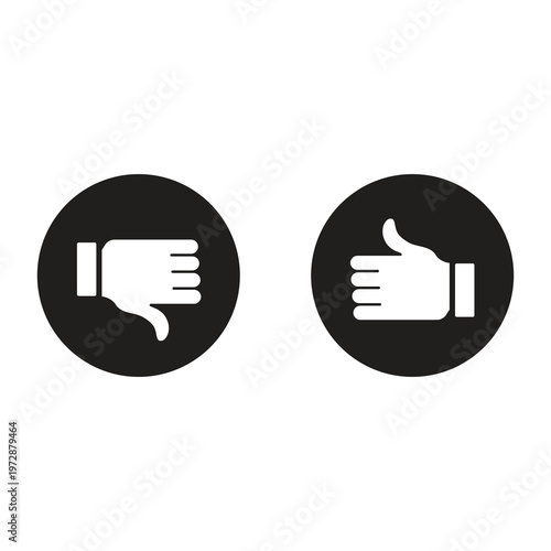 Dislike Icon. Thumbs Down Feedback Symbol Vector,User Disapproval Icon. Thumbs Down Reaction Symbol..eps