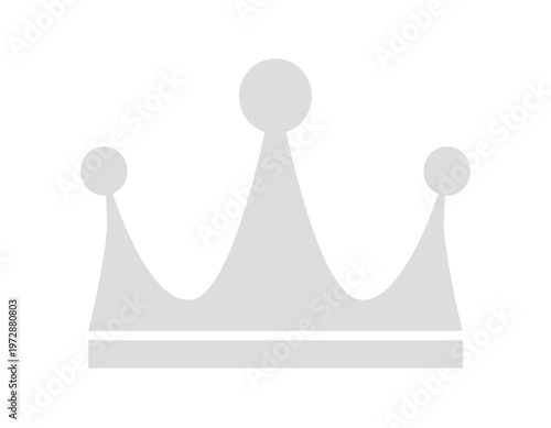 シンプルなシルバーの王冠イラスト
