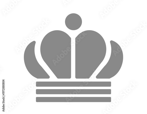 シンプルなシルバーの王冠イラスト