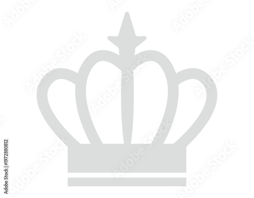 シンプルなシルバーの王冠イラスト