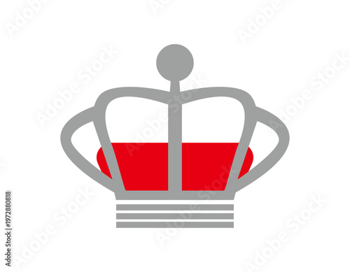 シンプルなシルバーの王冠イラスト