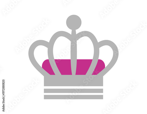 シンプルなシルバーの王冠イラスト