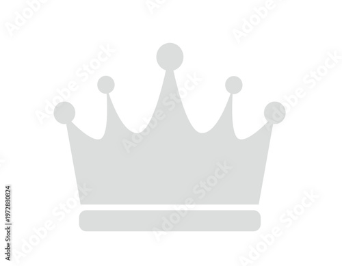 シンプルなシルバーの王冠イラスト