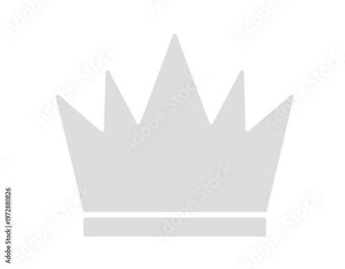 シンプルなシルバーの王冠イラスト