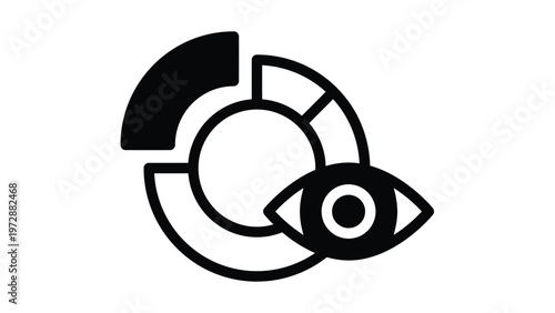 Abstract geometric logo featuring interconnected circular and angular shapes Vector