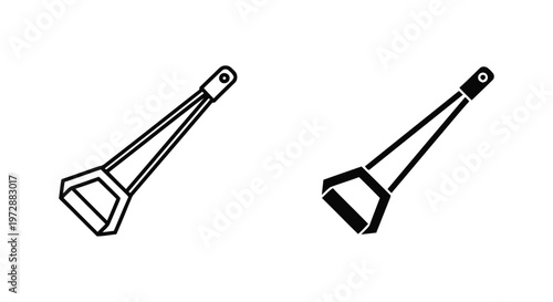 Kitchen Tongs Icon Set