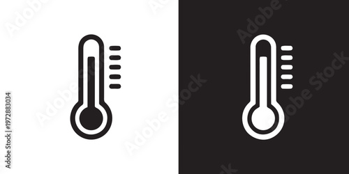 Thermometer Icon Set for Weather and Temperature Measurement