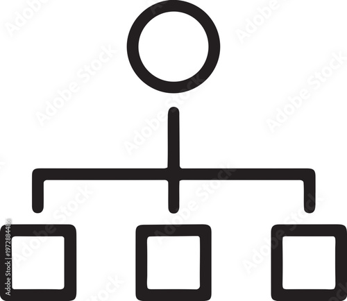 Hierarchical Organization Chart Icon