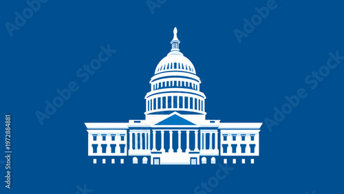 Icon of a government building with a dome, representing national architecture and civic institutions