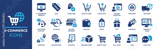 Set of E-commerce and Online Shopping Icons