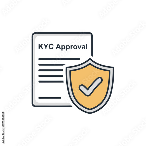 KYC Approval Document with Security Shield Icon